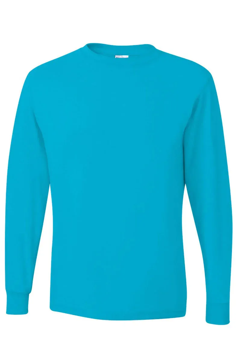 Howdy Colorful Chenille Patch Unisex Dri-Power Long-Sleeve 50/50 Tee