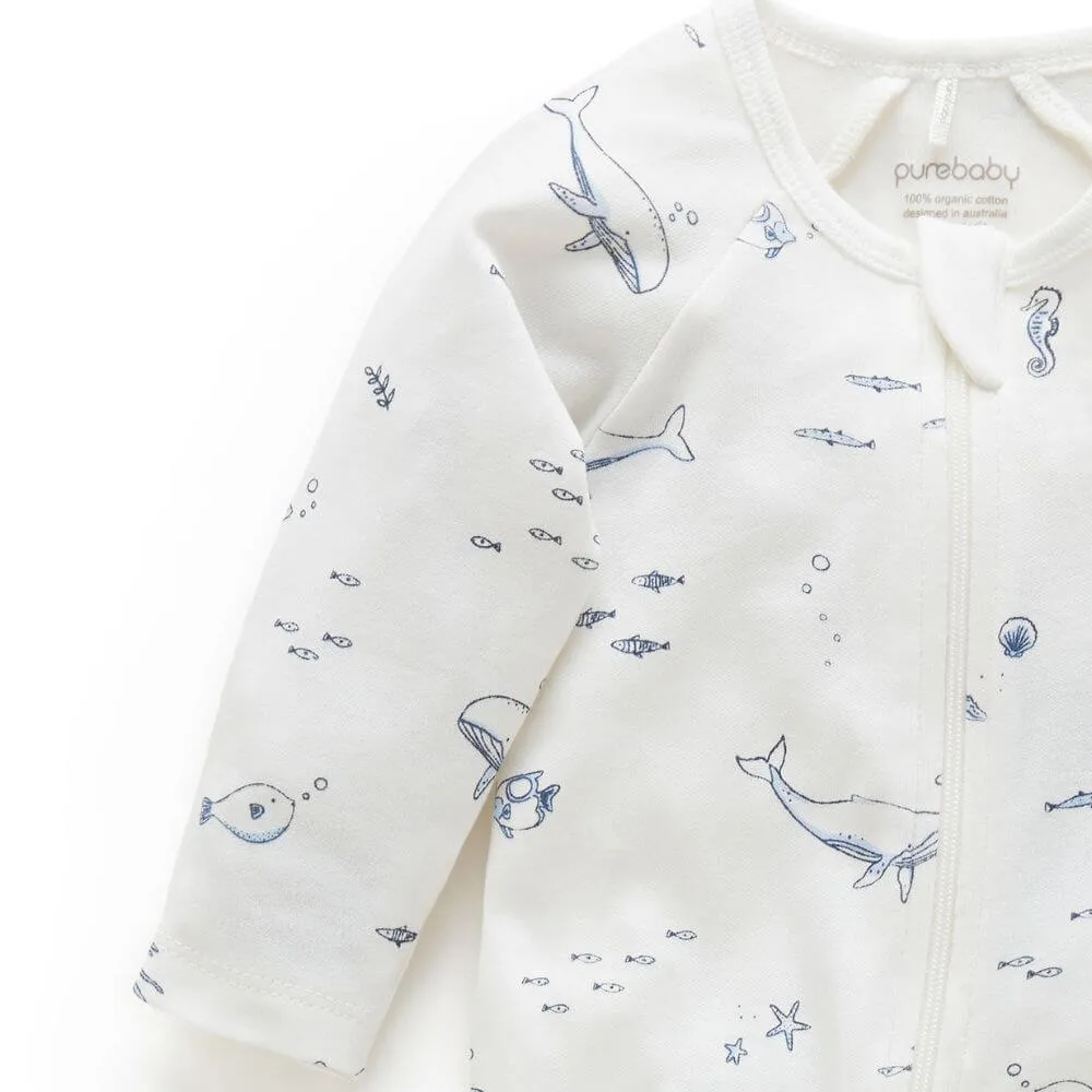 Purebaby Vanilla Nautical Romper